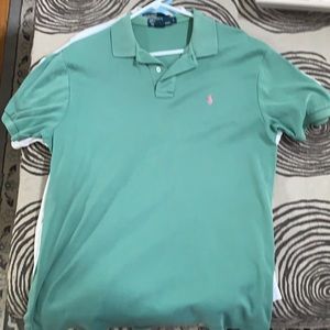 Polo by Ralph Lauren shirt. Large green with pink horse.